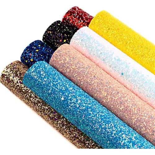 Plain Solid Color Chunky Glitter Leather 30*136cm Rolls for bags, handbags, uppers, walls, hair accessories, hairpin jewelry