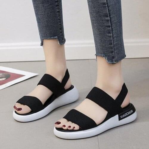 Sandals women fashion open toe beach platform casual shoes women sandals 2021 solid color comfortable summer shoes female