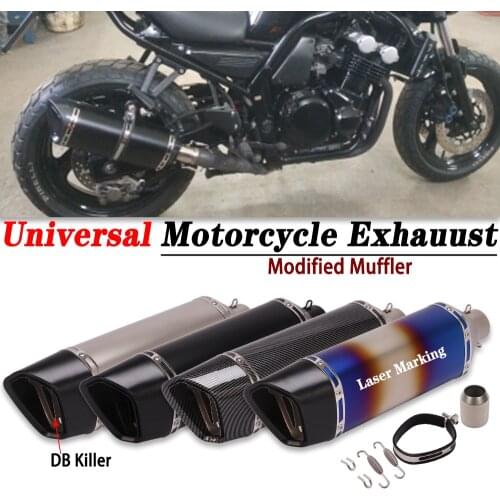 Universal Motorcycle Exhaust Escape Moto Motocross Muffler Ending Pipe DB Killer For S1000RR SV650 Ninja400 MT09 PCX125 Nmax155