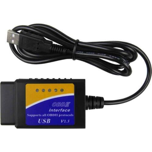 USB Interface ELM327 V1.5 OBD2 Auto Diagnostic Scanner ELM 327 USB V 1.5 Adapter Support All OBD Protocols Car Diagnostic Tools