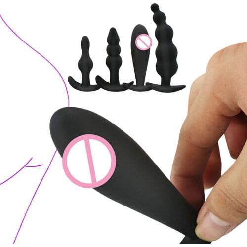 G Spot Bullet Vibrator Silicone Anal Plug Beads Prostate Massage Butt Dildo Sex Toys For Woman Men Couples Gay SM Anal Dilation