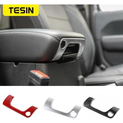 TESIN Interior Mouldings for Jeep Wrangler JL 2018+ Armrest Box Lock Keyhole Decoration Cover for Jeep Wrangler JL 2018 2019