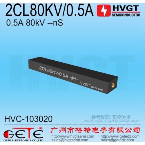 HVGT,High Volgeta Diode 2CL80KV/0.5A, Silicon Rectifier Assembly 0.5A 80kV, Replace AW005S800D, Standard Recovery, Low Frequency