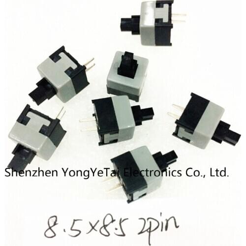 8.5*8.5 non-locking switch button switch Push button switch single row of side two feet feet 2PIN free shipping