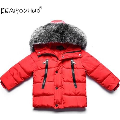 Winter New Baby Clothes Windbreaker For Boys Clothes Red Black Childrens Jacket For Girls Hooded Baby Clothes For 1-6 Years Old