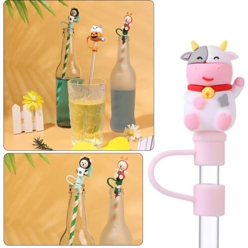 1 PC Creative Silicone Straw Plug Drinking Dust Cap Dust-proof Splash Proof Straw Tips Cover Cup Accessories
