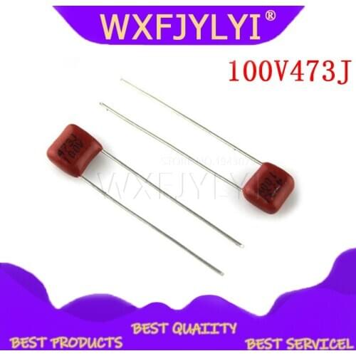 10PCS 100V473J 0.047UF 47NF Pitch 5mm 100V 473 CBB Polypropylene film capacitor