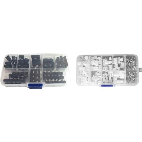 250Pcs Terminal Housing Header Wire Connector with 66Pcs DIP IC Sockets Adaptor Solder Type Socket Kit