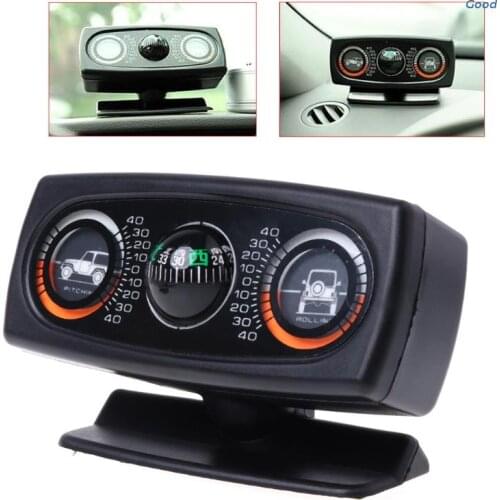3 In 1 Car Compass Inclinometer Angle Slope Level Meter Finder Gradient Balancer