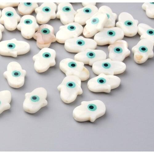 5pcs 15-16mm Palm Shape Natural Freshwater Shell Beads for Women Jewelry Making Supplies DIY Bracelets Necklace Earrings