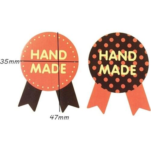 800 Pcs/lot Cute "HANDMADE"THANK YOU" Kraft Paper Sealing Label Sticker/Vintage DIY Gifts Posted/Baking Package Decoration Label