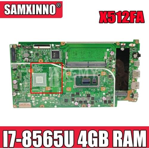 Akemy For ASUS VivoBook 15 X512FA-AP1203T X512F F512FA Laotop Mainboard X512FA Motherboard I7-8565U 4GB RAM Tested free shipping