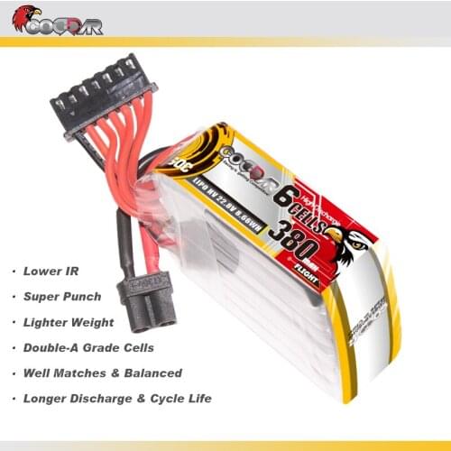 CODDAR 380mah 22.8V HV 60C 6S Lipo Battery With XT30 or XT60 Plug for BETAFPV Racing Drone RC Quadcopter Helicopter Parts