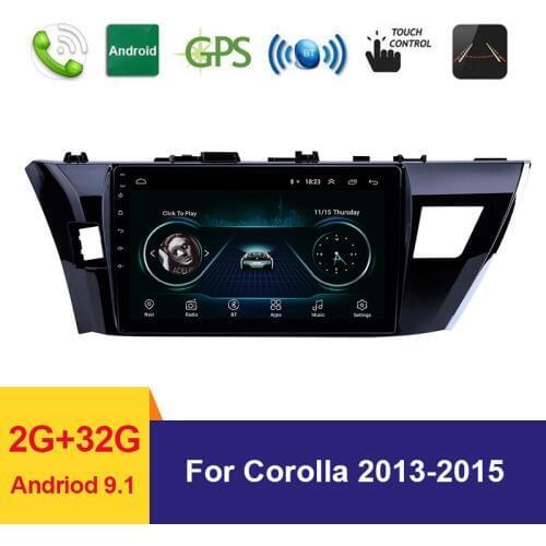 10.1inch Car Radio Stereo GPS Navigation For Toyota Corolla 2013-2015 2 din Android 9.1 car head unit Audio Multimedia Player