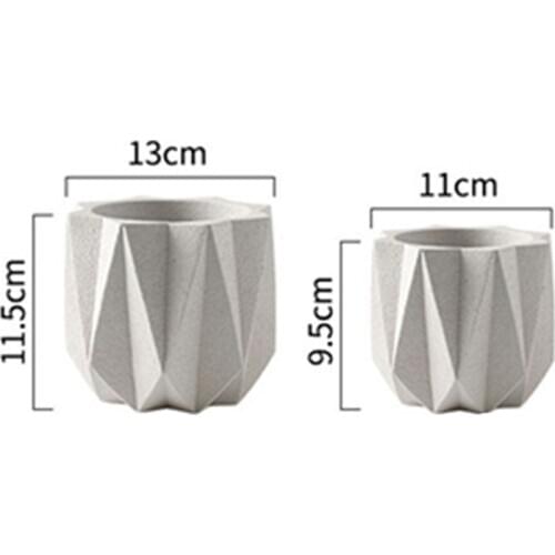 Big Flower Pot Cement Molds Handmade Silicone Concrete Planter Mould