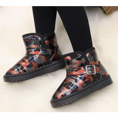 Children Toddler Baby Winter Shoes Toddler Warm Snow Boots Plush Shoes Boys Girls Snow Boots Shoes Thick Single Large Size 25-36