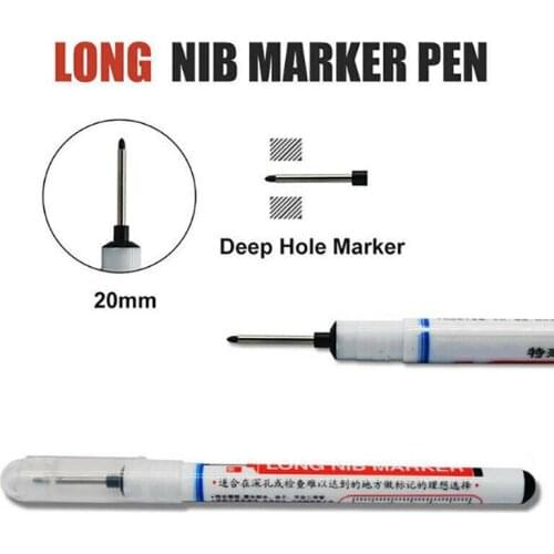 Long Head Markers Bathroom Woodworking Decoration Multi-purpose Deep Hole Marker Pens