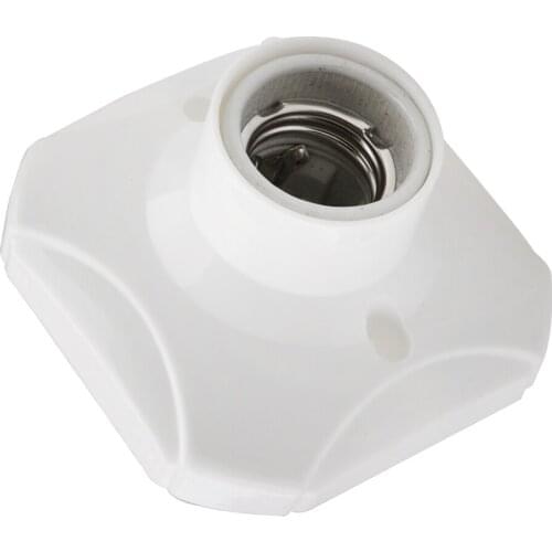 E27 Base Lamp Holder Screw Light Bulb Socket Porcelain Lamp Light Holder Wht