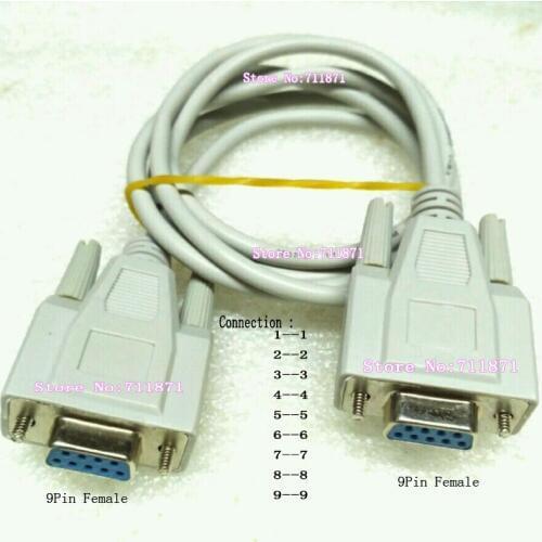 140cm Pass-Through 9 Pin RS232 Female to Female DB9 Cable Line 9P 9Pin Female DB9 RS232 Extension cord Point to Point DB9 Line