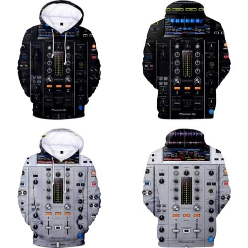 Pioneer Dj Costume 3d Hoodies Hip Hop Pullover Men Women Sweatshirt Tops Daily Casual Long Sleeve 3D Sweatshirts Kids Clothes