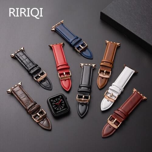 Leather Watch Strap Soft and Fine Apple Watch 5 Strap Series 3/2/1 Sports Leather Bracelet Leather Strap 42mm 38mm Strap