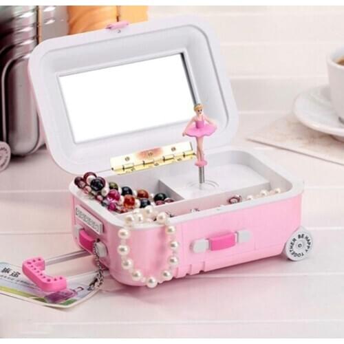 Suitcase Shaped Music and Jewelry Box