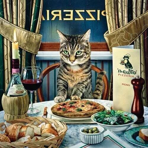 Needlework Crafts 14CT Unprinted For Embroidery Aida Quality Counted Cross Stitch Kits DIY Pet Cat Dinner Animal Art Home Decor