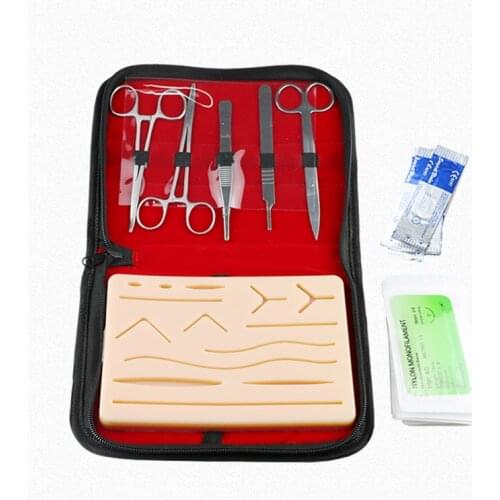 Surgical Suture Training Kit Skin Operate Suture Practice Model Training Pad Needle Scissors Tool Kit Teaching equipment