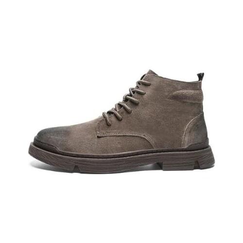 The latest fashion mens casual leather high top shoes , male most popular leather boots, free shipping