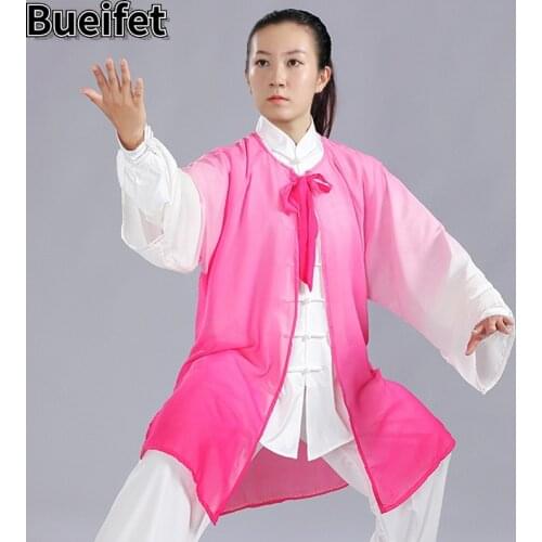 Martial Art Exercise Clothing Woman Traditional TaiChi Uniforms KungFu WingChun Suit 3-piece Set Traditional Wushu Costume