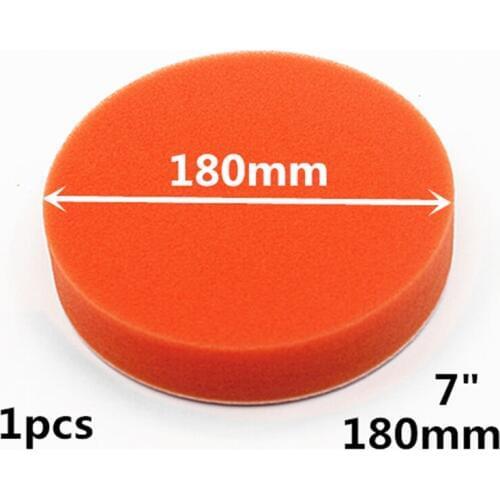 Orange Flat Sponge Gross Polishing Buffing Pad For Car Polisher Clean 1PC 180mm