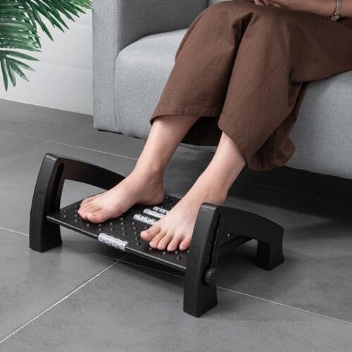 Adjustable Ergonomic Foot Rest - under Desk Foot Rest for Improved Posture, Orthopedic Relief - Black