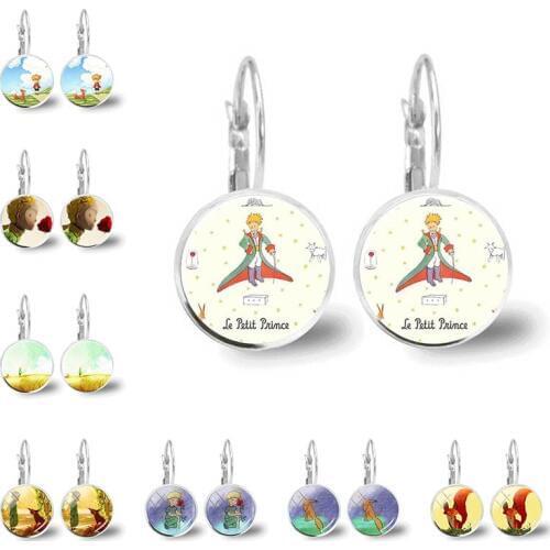 The Little Prince Style Teardrop Earrings Anime The Little Boy with Fox Friendship Drop Earrings Jewelry for Girls Ladi