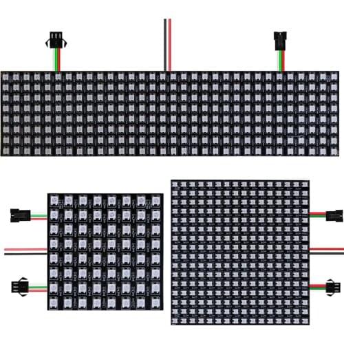 DC5V WS2812B LED Digital Flexible Individually Addressable Panel Light WS2812 8x8 16x16 8x32 Module Matrix Screen