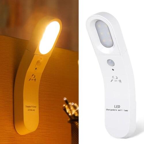 LED Under Kitchen Cabinet Lights PC Indoor Wardrobe Bedroom Closet Night Light Wireless Motion Sensor Smart Home Decoration Lamp