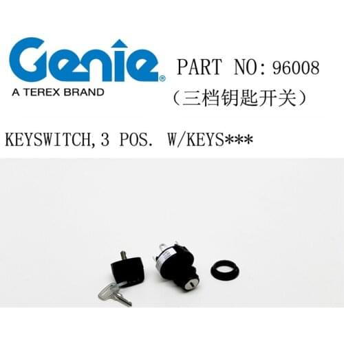 In stock Genie Spare Parts Key Swith 96008S Ignition switch 96008 for Genie GS-1930 GS-2632
