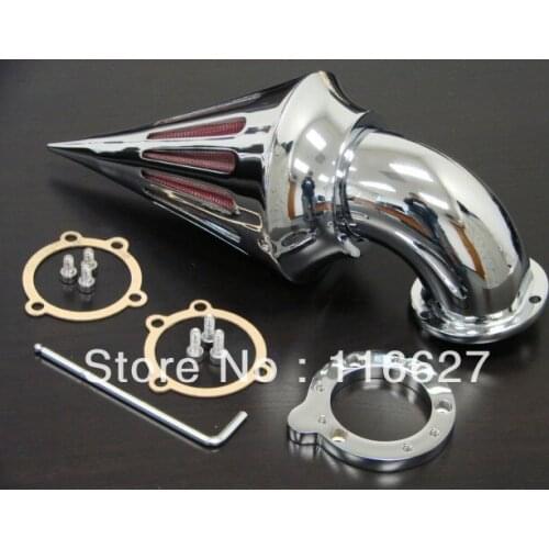 Freeshipping CHROME SPIKE AIR CLEANER INTAKE FILTER FOR HARLEY S&S EVO CV CUSTOM SPORTSTER XL