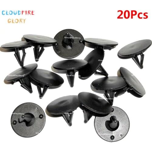 CloudFireGlory 20 Pcs Hood Insulation Retainer Hood Insulator Clip Fit For Ford #386553-S Black