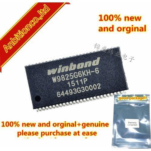 5pcs 100% new and orginal W9825G6KH-6 TSOP(II)-54 256Mbit RAM in stock