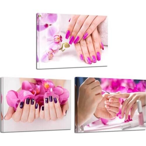 5d Diy Diamond Painting Purple Orchid Flowers Nail Hands Spa Pictures Beauty Salon Cross Stitch Kits Diamond EmbroideryZP-2511