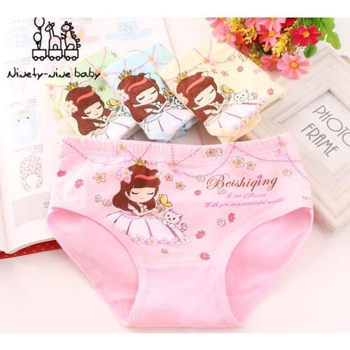6pcs/lot Children Panties for Girls Childs Cotton Underpants Lovely Cartoon Printed Panties Childs Breathable Underwear