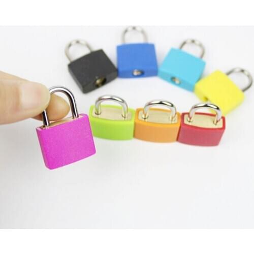 23MM Environmental protection ABS color case lock Brass lock body Luggage zipper padlock with two keys