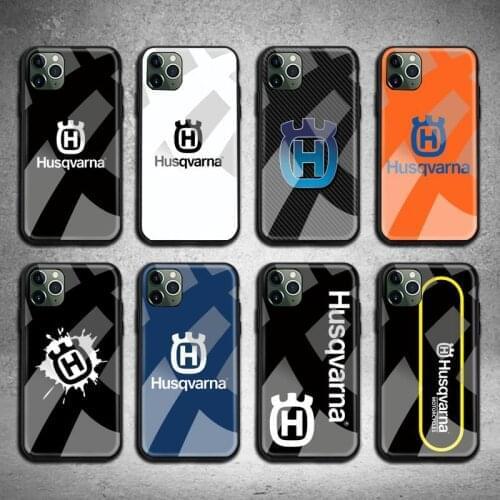 Sewing Machine Brand Husqvarna Phone Case Tempered Glass For iPhone 12 11 Pro Max Mini XR XS MAX 8 X 7 6S 6 Plus SE 2020 cover