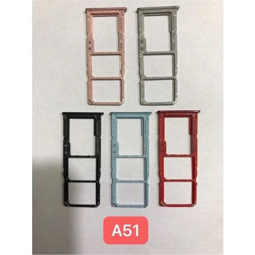 Sim Tray Holder For Samsung Galaxy A51 A515 SIM Card Tray Slot Holder Adapter Socket Repair Parts