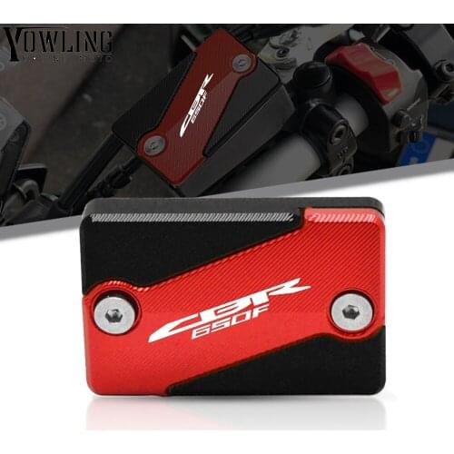 For HONDA CBR650F 2014-2017 2016 2015 cbr 650F CNC Accessories Aluminum Motorcycle Red/Black Front Brake Fluid Cap Cover