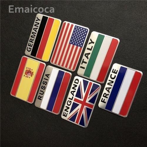Emaicoca car-styling 3D Aluminum National Flag Case for Mitsubishi Lancer Outlander ASX Evolution Pajero Eclipse Grandis FORTIS