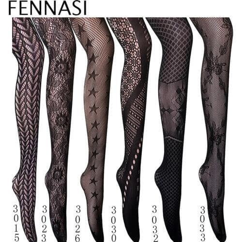 FENNASI 20 Styles Erotic Mesh Tights Women Collant Femme Sexy Pantyhose Women Nylons Strumpfhose Womens Tights Polka Dot Tights