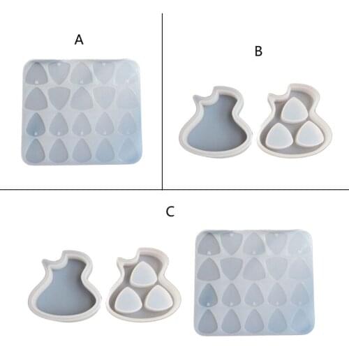 Handmade Guitar Picks Box Resin Mold Silicone Plectrums Mold Guitar Bass Picks Keychain Pendant Jewelry Mold Craft Tools