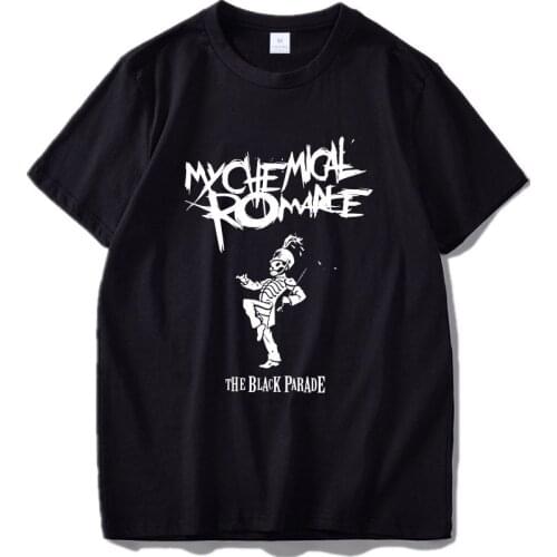 My Chemical Romance T Shirt Letter Print Men Women Fashion Cotton Oversized T-shirts Kids Boy Hip Hop Tees Tops Black Clothes
