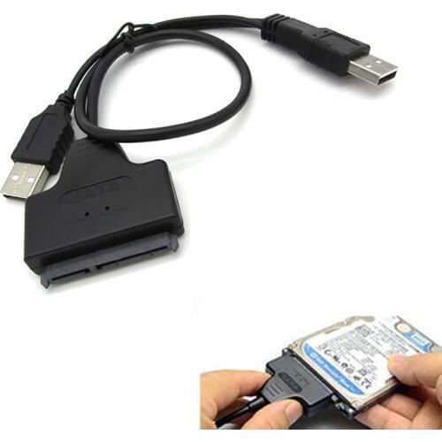 USB 2.0 to SATA Serial ATA Adapter Cable For 2.5" HDD SSD Laptop Hard Drive
